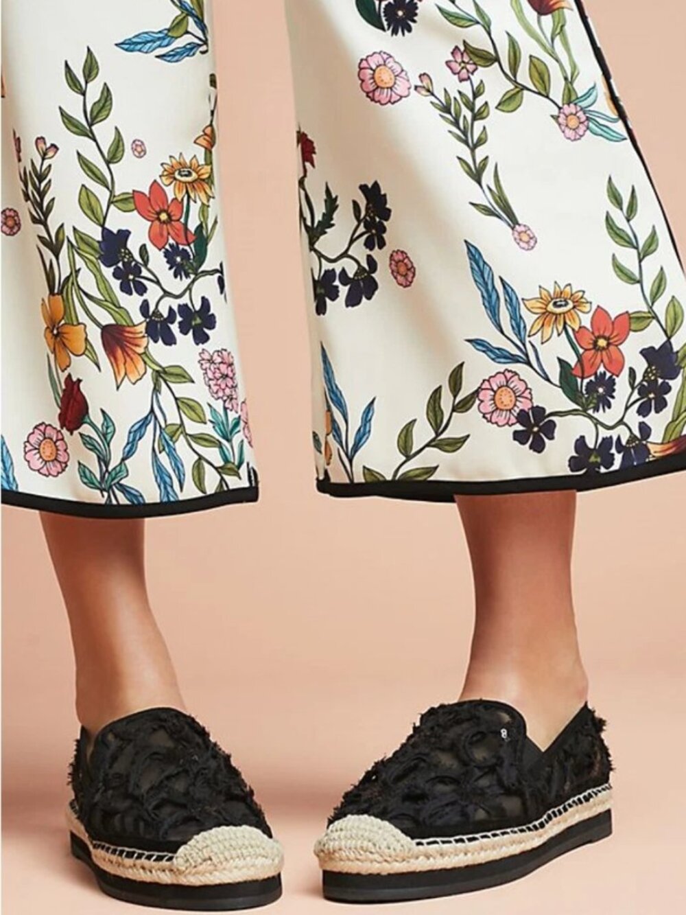 Botkier Sara Black Lace Espadrilles From Anthropologie, New, Size 8